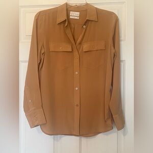 J. Crew Camel Button-Up Shirt